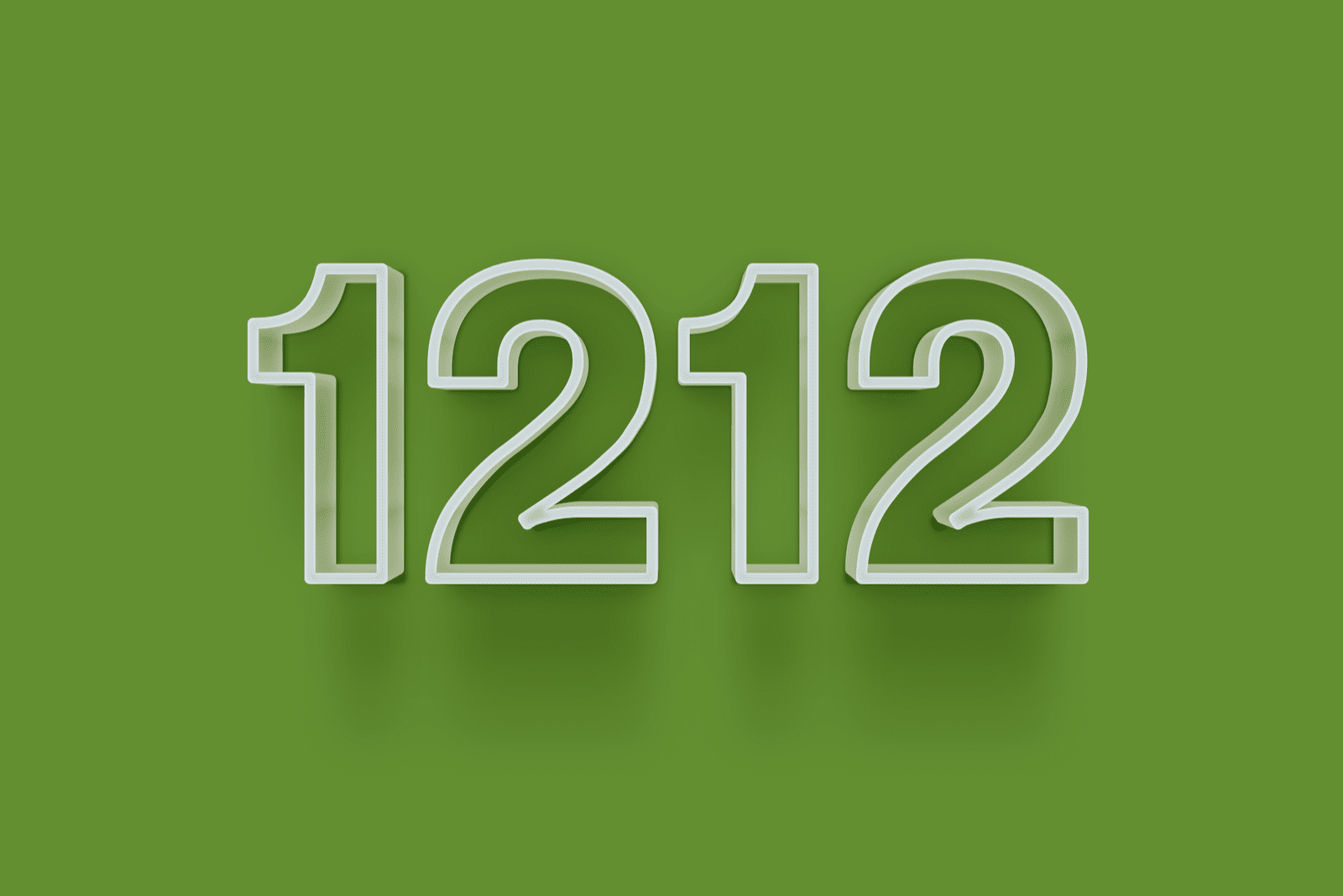 1212 su sfondo verde