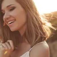 beautiful young woman smiling