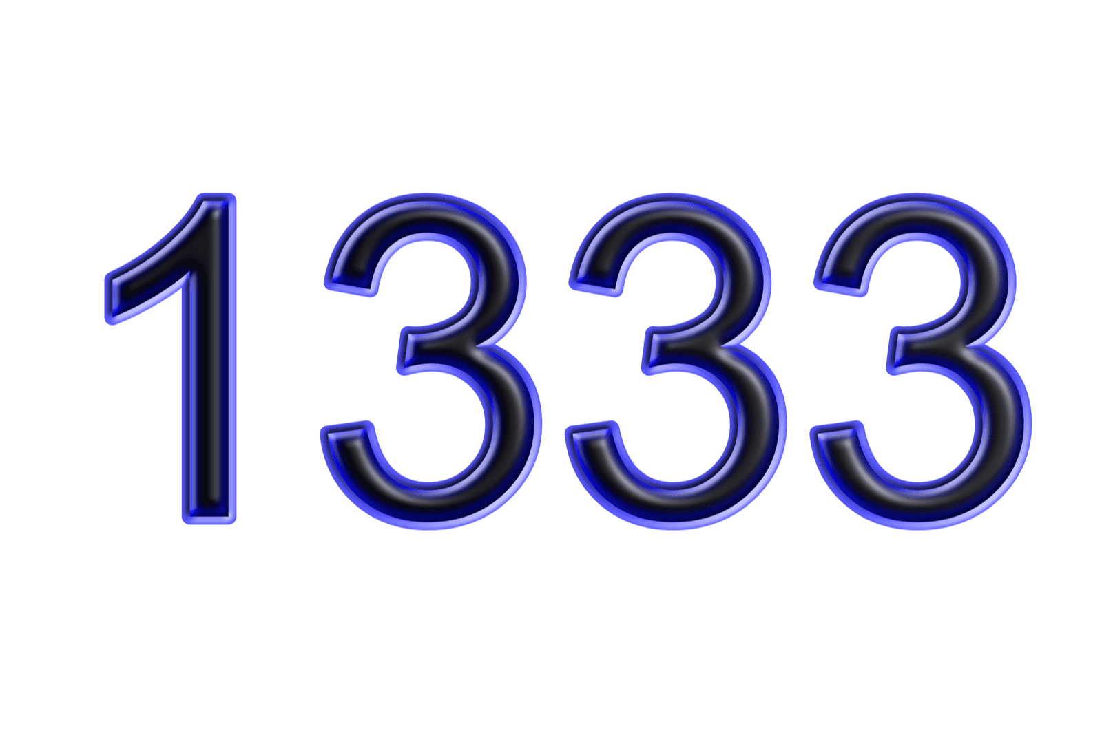 number 1333 on a white background