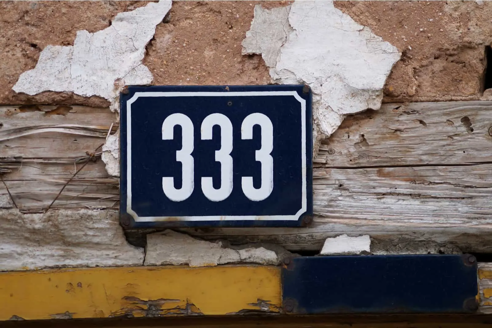 number 333 on a blue background