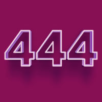 número 444 sobre fundo púrpura