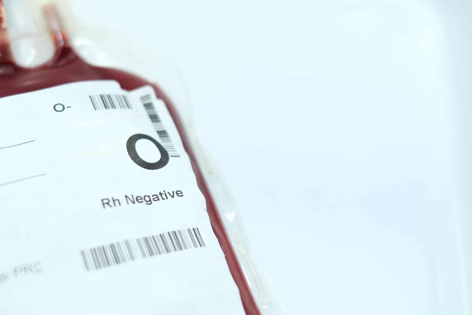 having a negative blood type