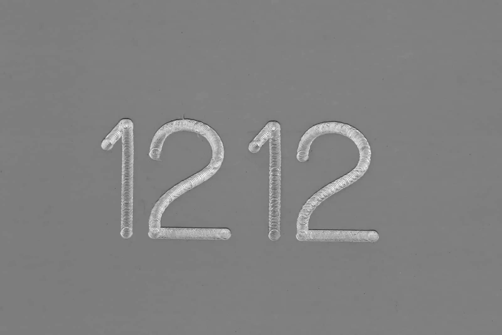 number 1212 on gray background