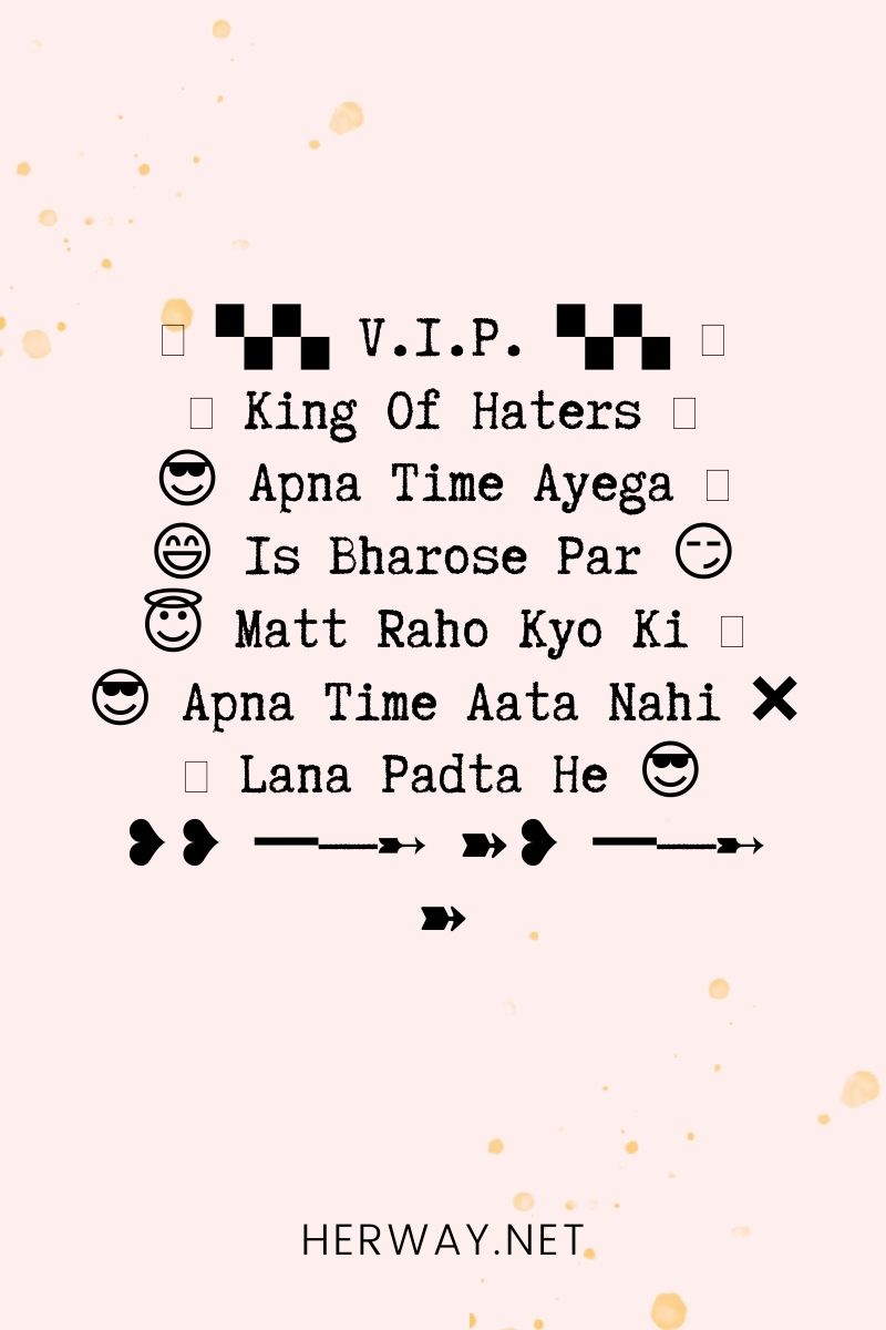 _⭕ ▀▄▀▄ V.I.P. ▀▄▀▄ ⭕ 💙 King Of Haters 💙 😎 Apna Time Ayega 🕛 😄 Is Bharose Par 😏 😇 Matt Raho Kyo Ki 🥰 😎 Apna Time Aata Nahi ❌ 🥰 Lana Padta He 😎 ❥❥ ━──➸ ➽❥ ━──➸ ➽_