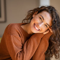 georgeous young woman smiling