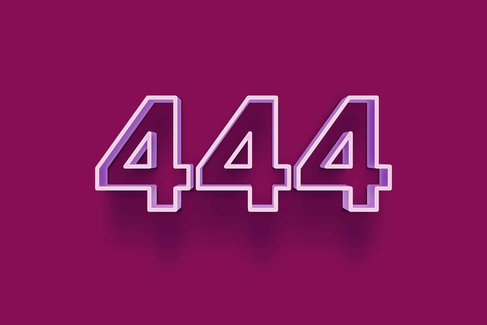 number 444 on the purple background