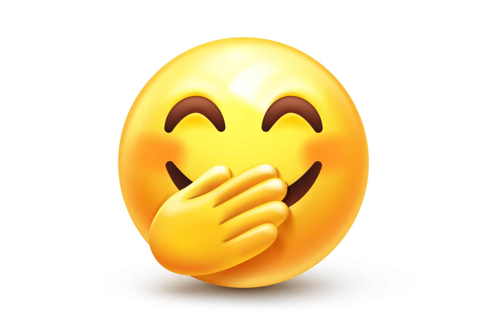 the face with hand over mouth emoji meaning from a guy