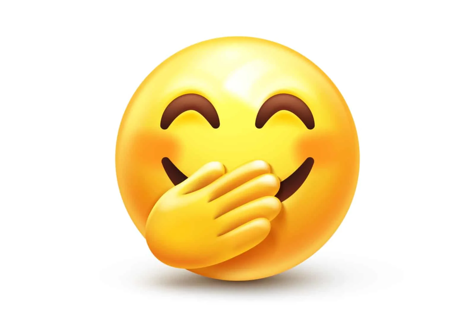 the face with hand over mouth emoji meaning from a guy