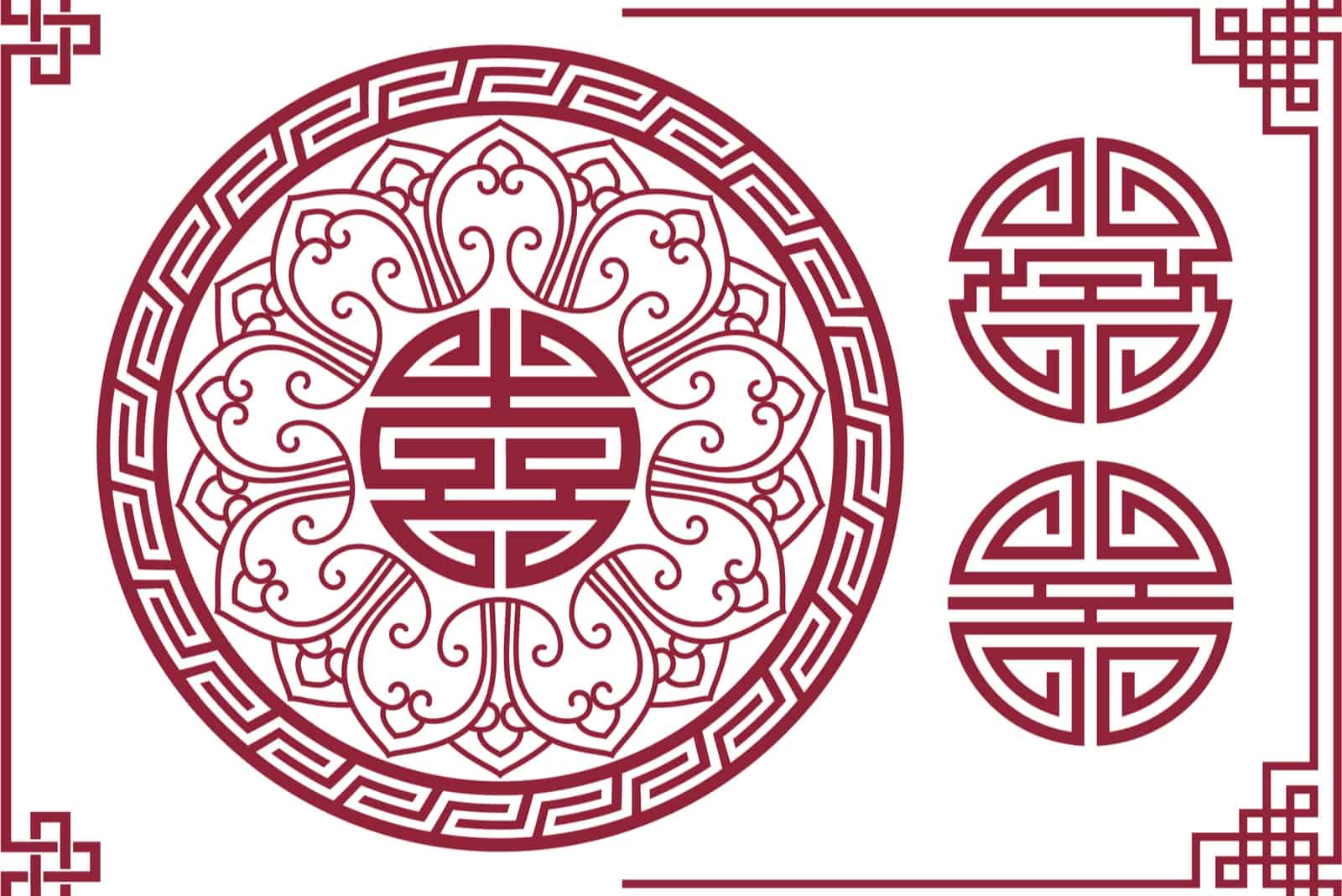 Círculo de diseño chino