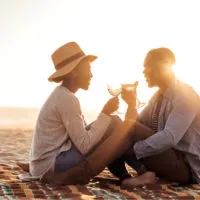 picnic date on beach
