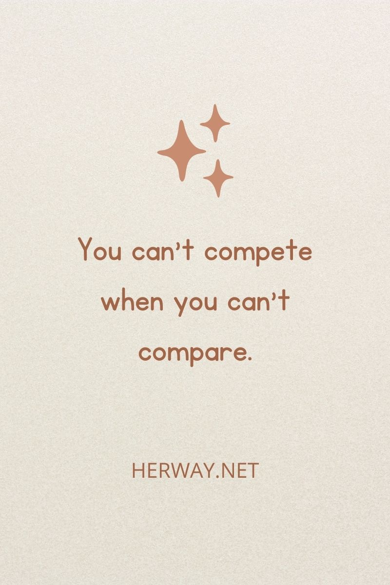 Non si può competere se non si può fare un confronto.