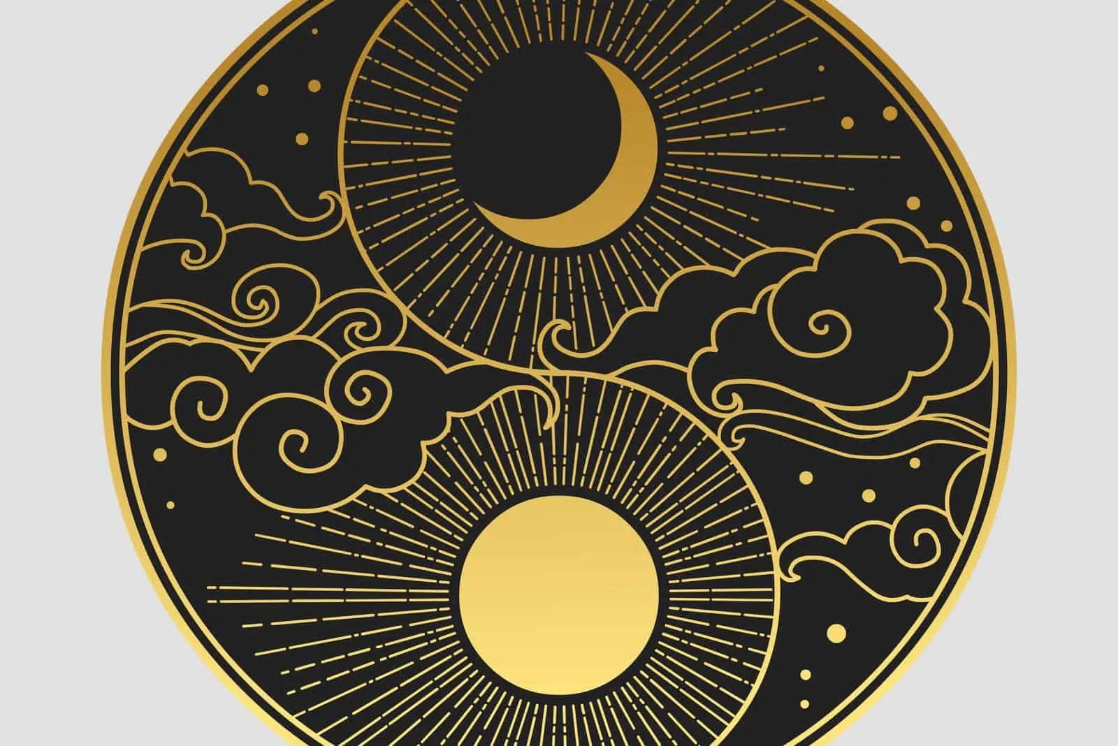 sun and moon circle design
