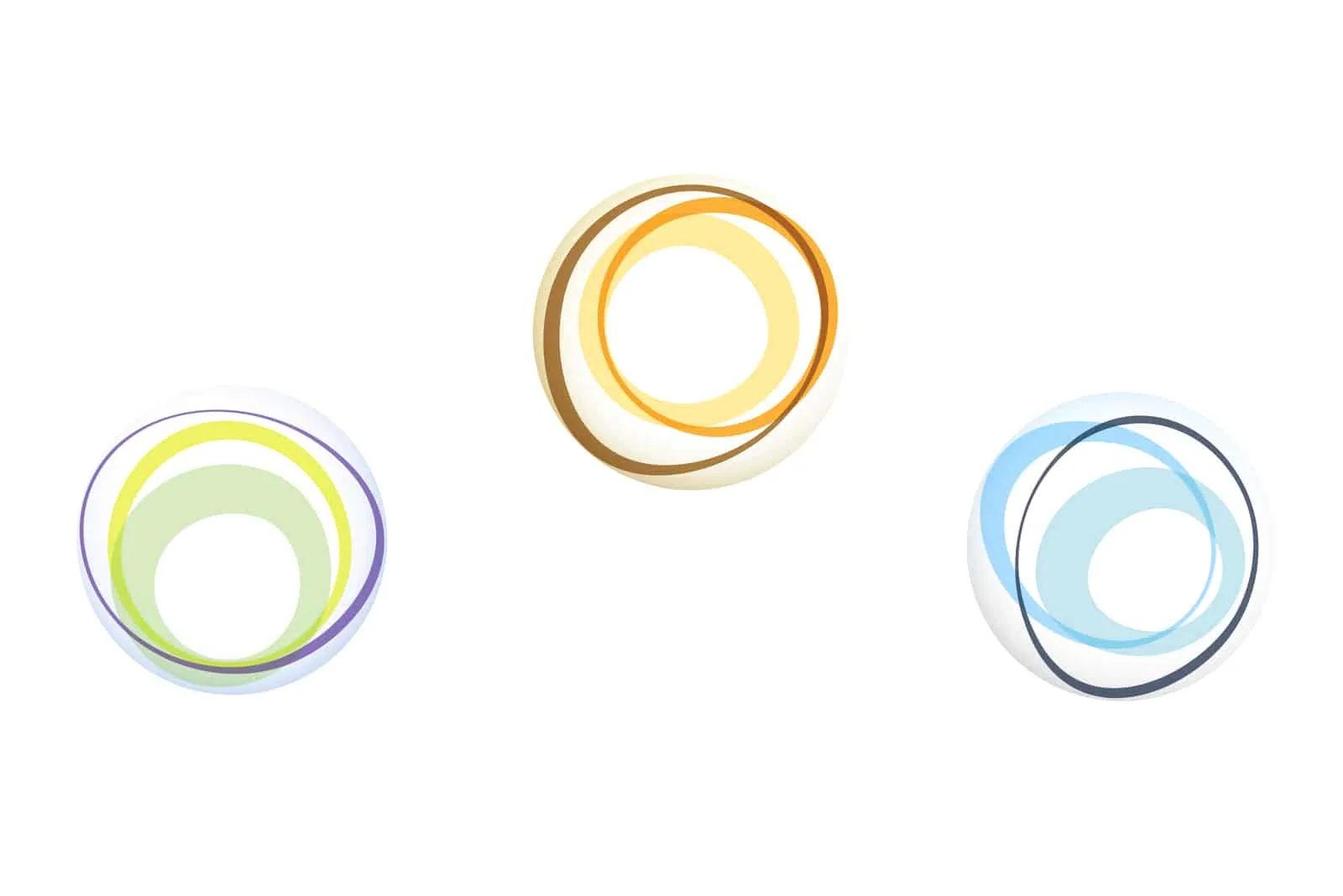unity circles on white background