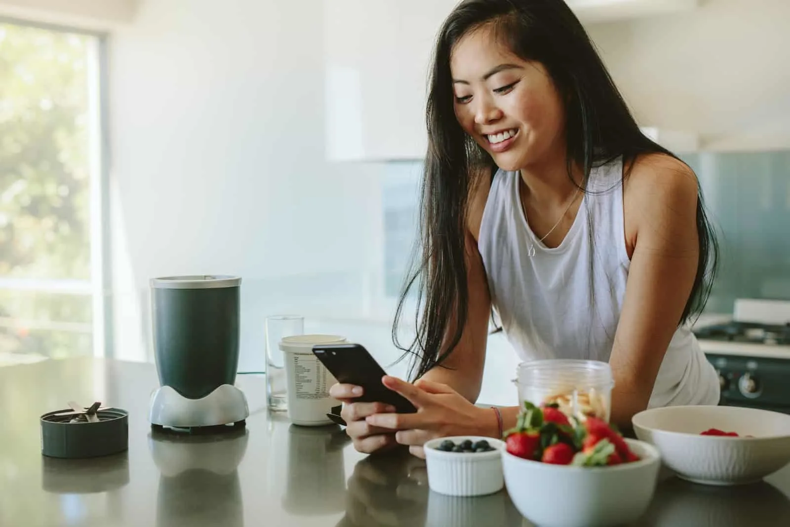 woman texting