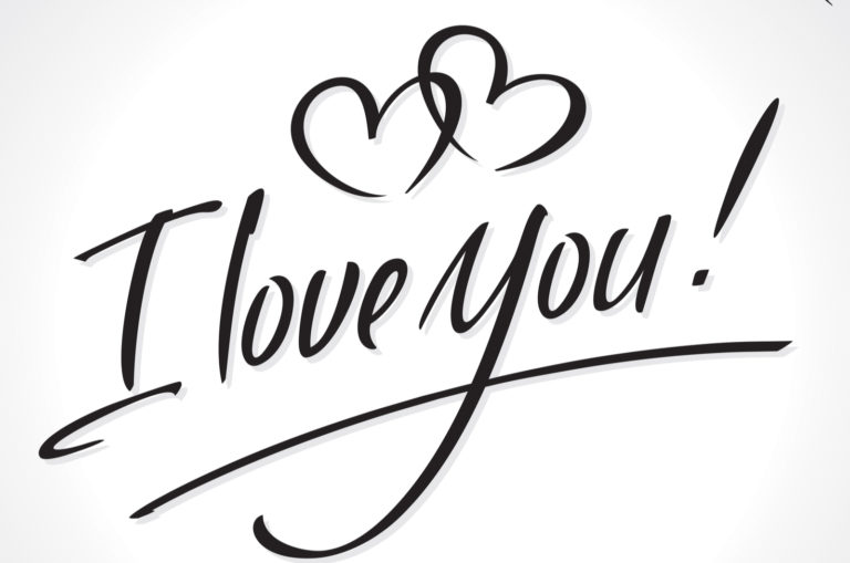 I LOVE YOU hand lettering