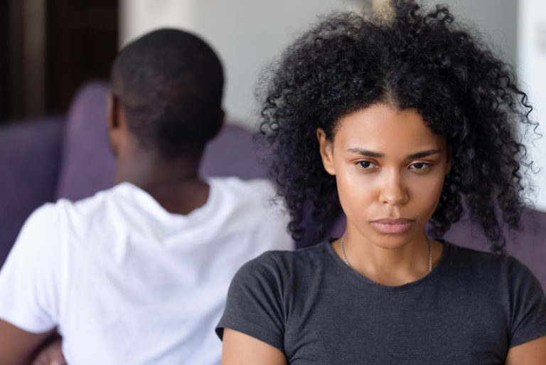 couple not talking