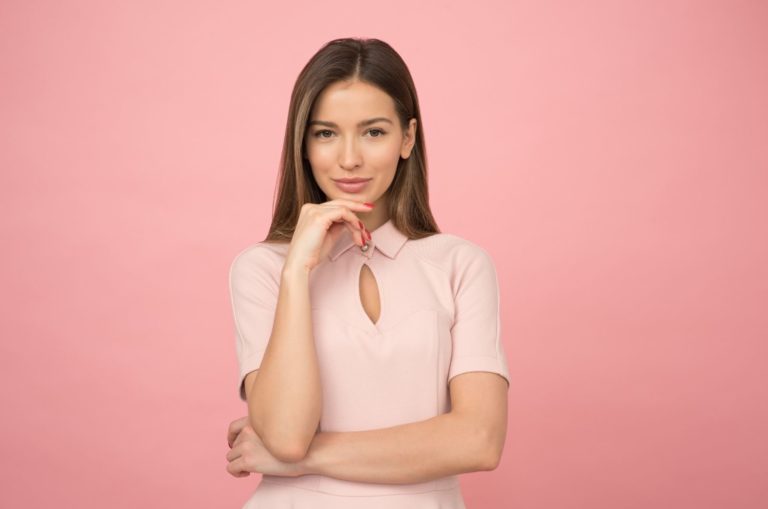 confident woman posing