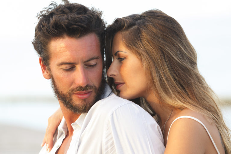woman hugs her boyfriend