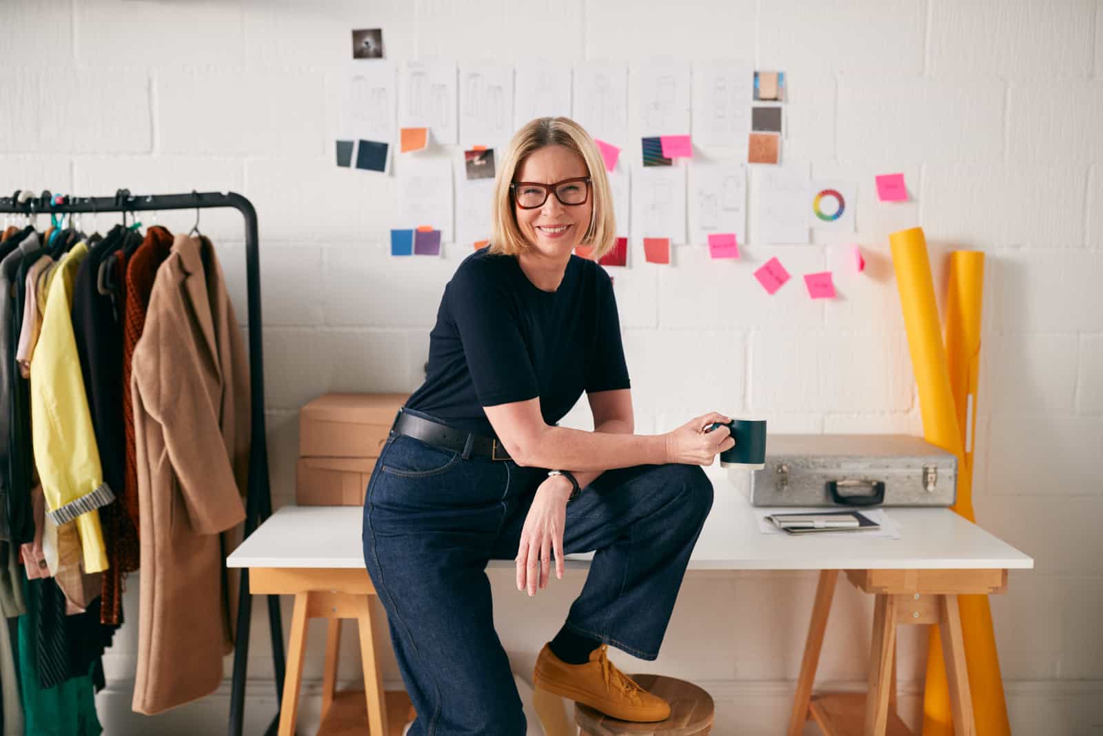 confident businesswoman posing for a photo