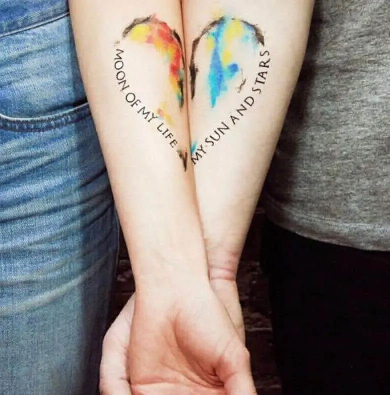 22 Twin Flame Tattoos That Are Simply Stunning  Tattoo Twist