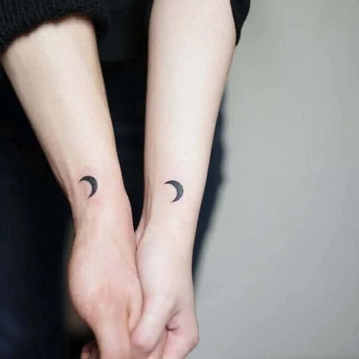 Perfectly Balanced Sun and Moon Matching Tattoos  Tattoo Glee