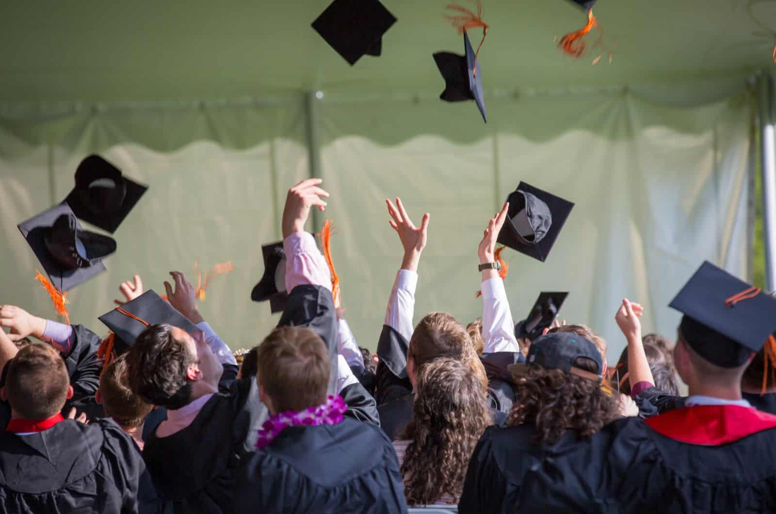 students celebrating