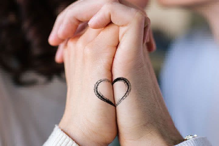 Buy Double Heart Temporary Tattoo Fake Tattoos Online in India  Etsy