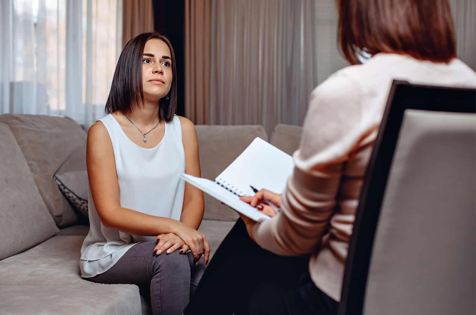 woman at therapist