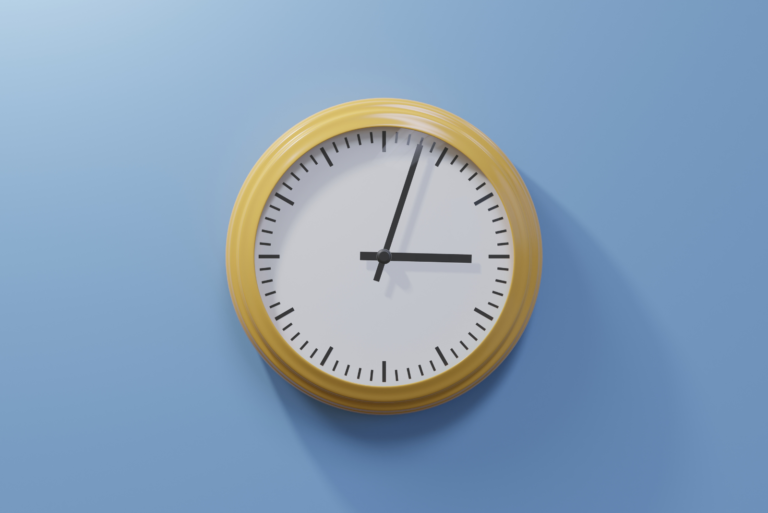 yellow clock on the wall