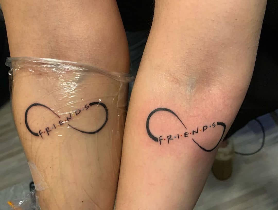 F•R•I•E•N•D•S infinity tattoo design