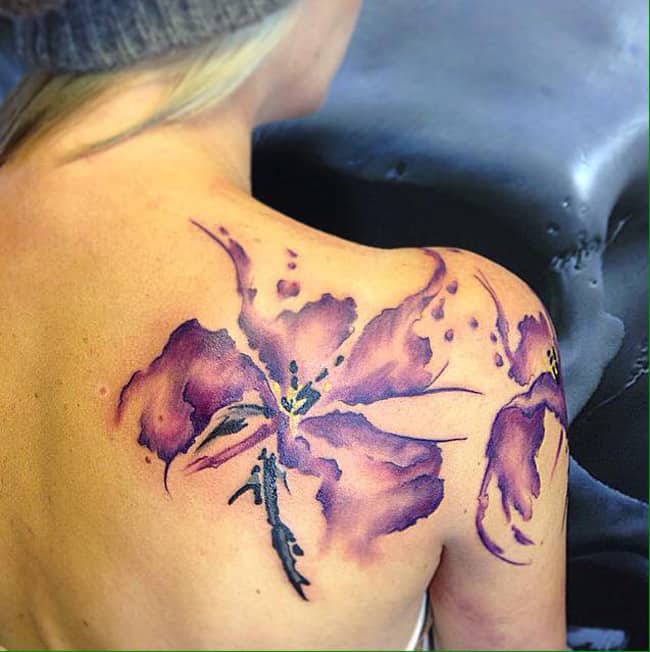 Flower shoulder tattoo