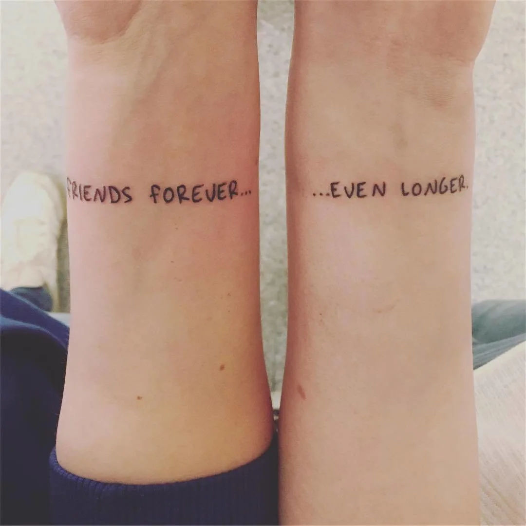 Forever friends matching tattoo for besties