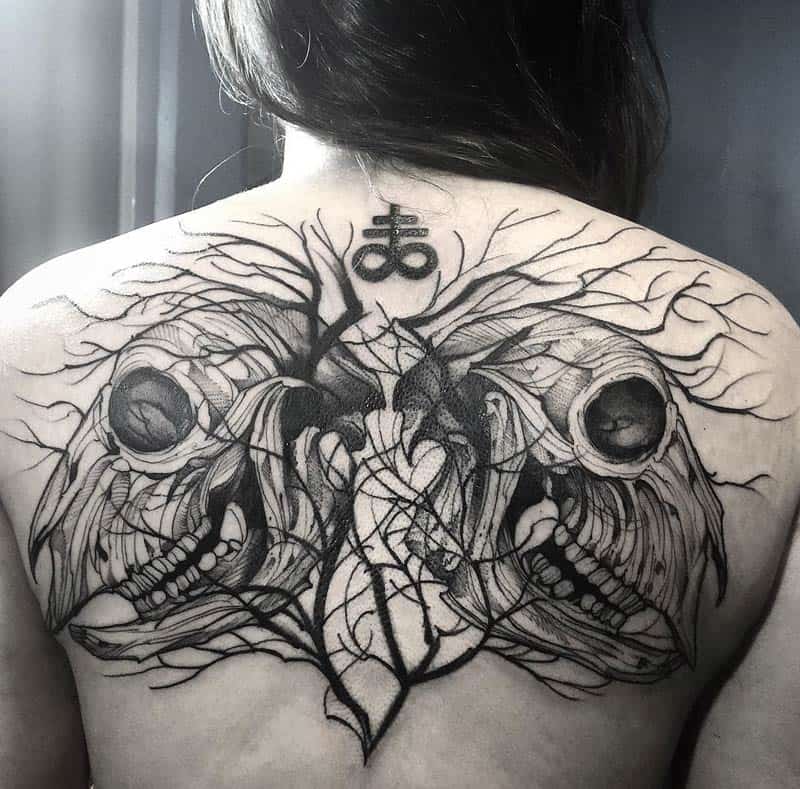 Gothic back tattoo