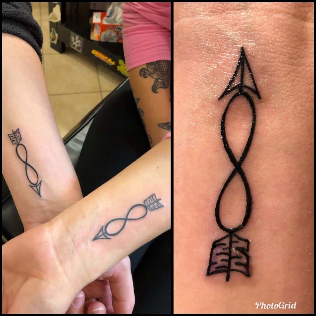 Infinity arrows cute matching tattoos