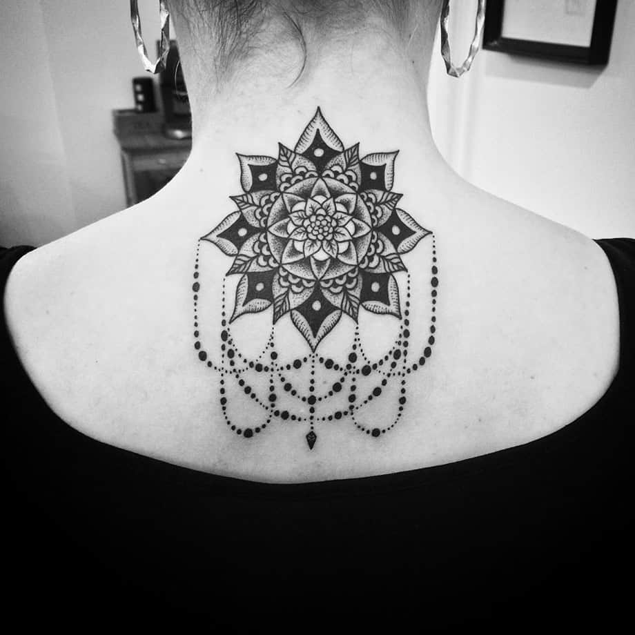Mandala with chandelier necklace