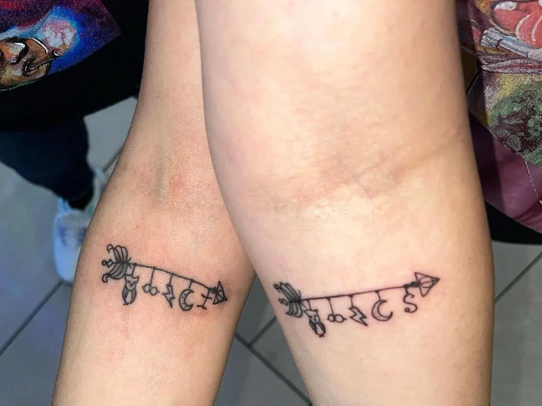 Matching besties tattoos for all the Harry Potter lovers