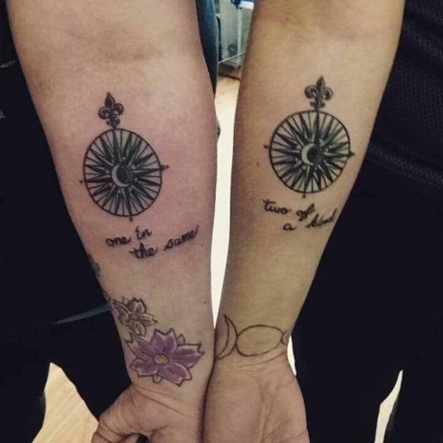 Matching soulmate friendship tattoo
