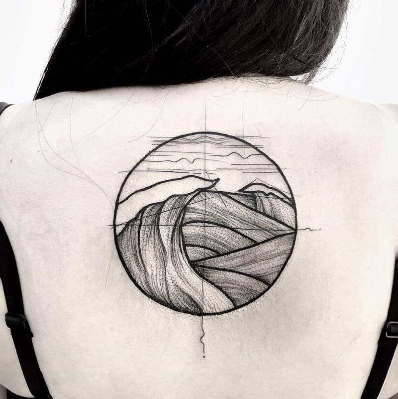 Minimalist geometric tattoo