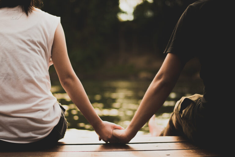couple holding hands