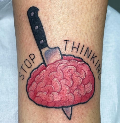 Brain and knife