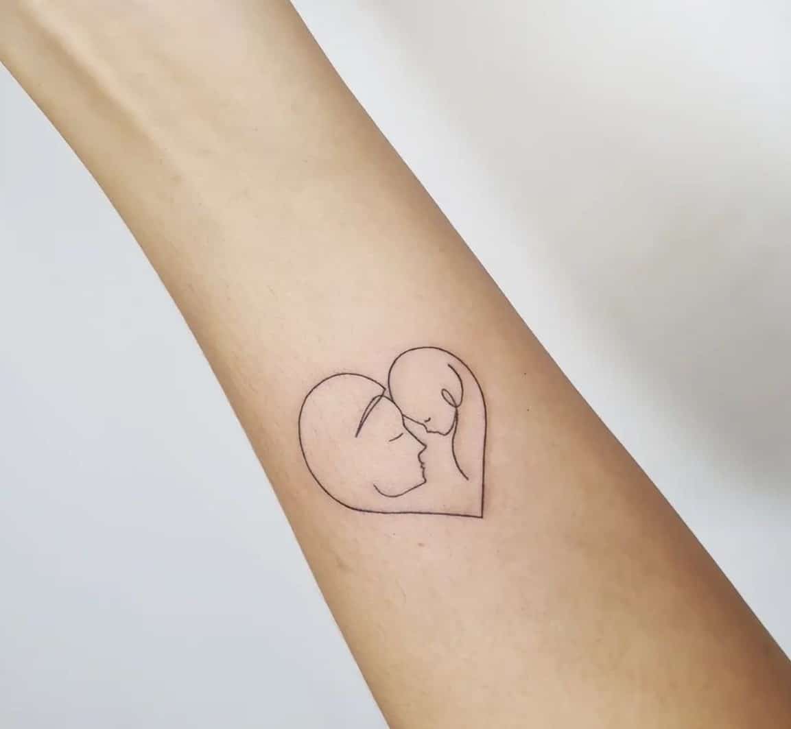 Mother and Son Tattoos 39 Design Ideas  Peanut