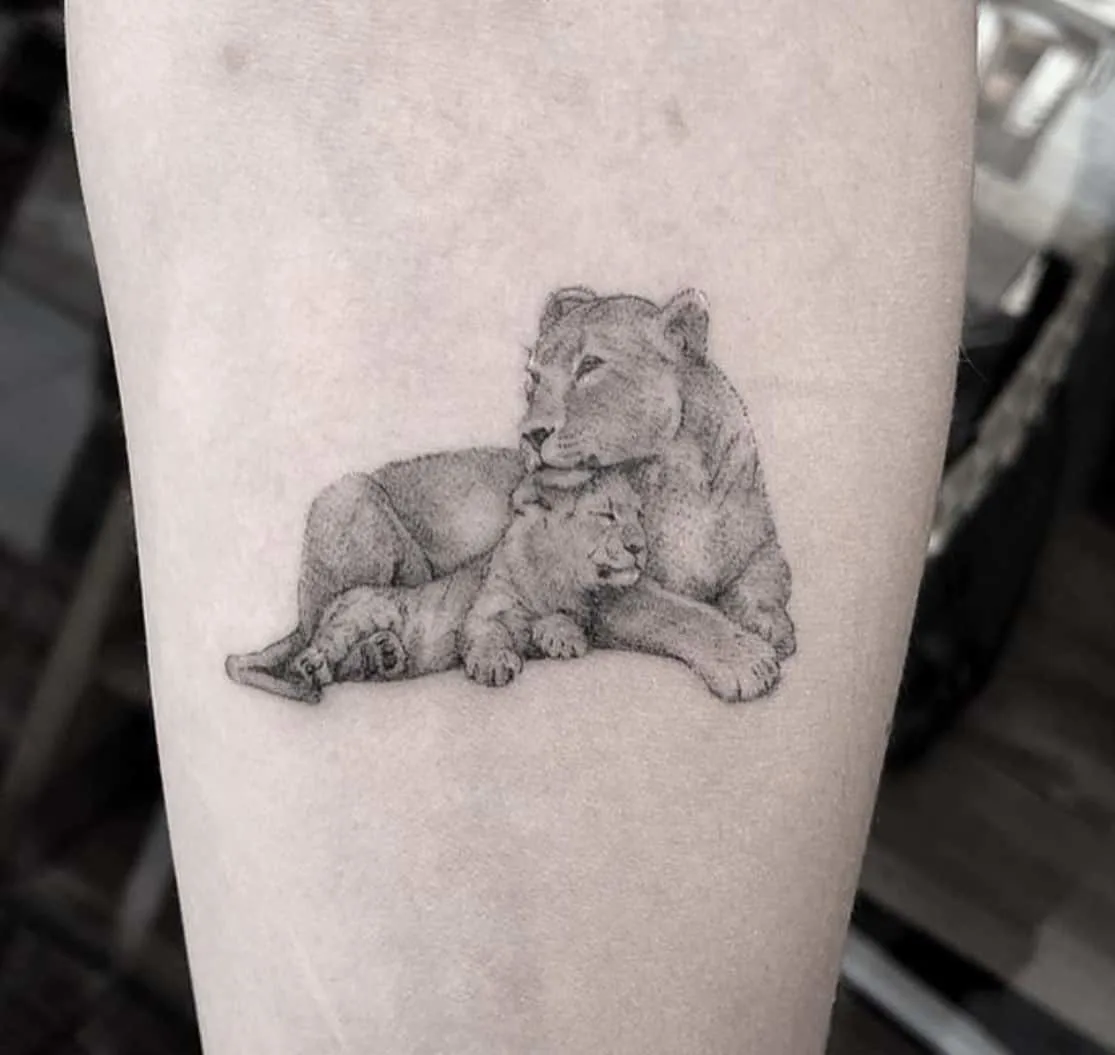 Bear Family Tattoo Design For Men