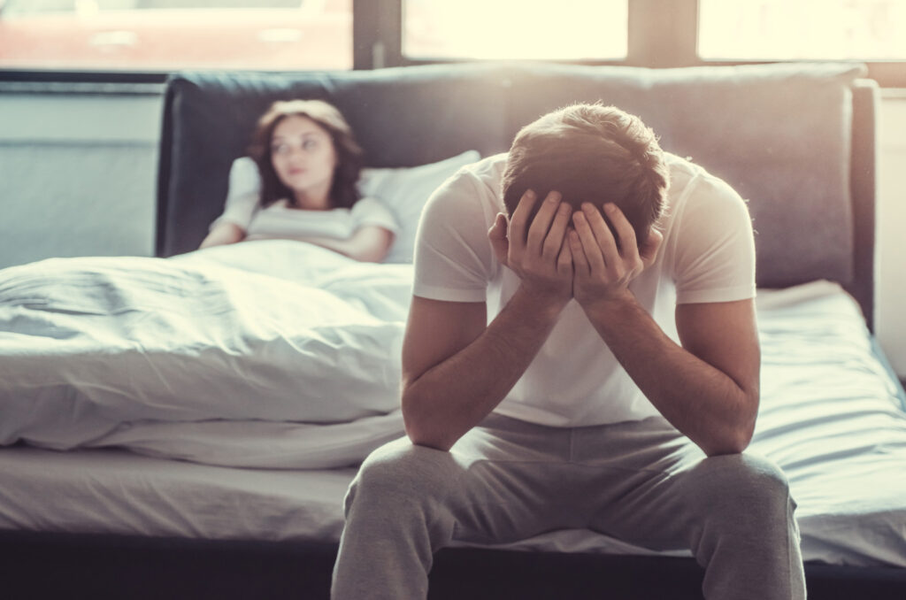 unhappy couple feeling disconnected from each other