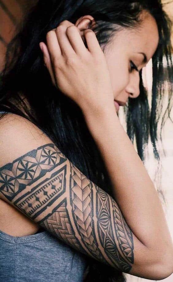 Celtic geometric tattoos for women
