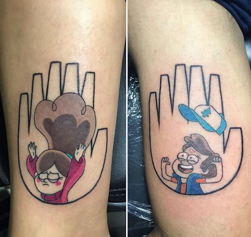 Tatuaje de Dipper y Mabel Pines