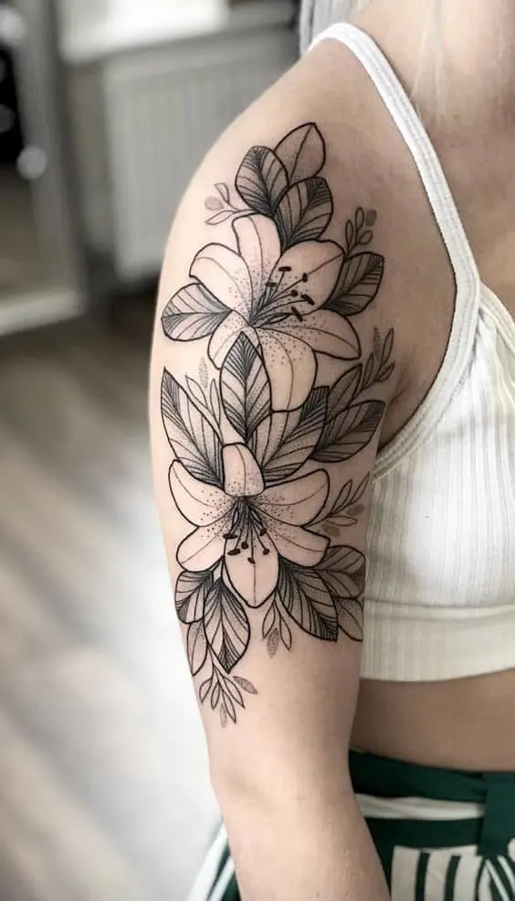  Lilies female tattoo 