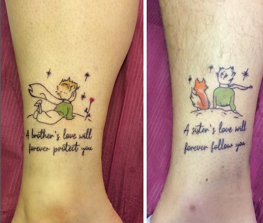 Little Prince and the Fox tattoo