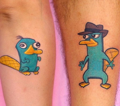 Tatuaje de Perry el ornitorrinco