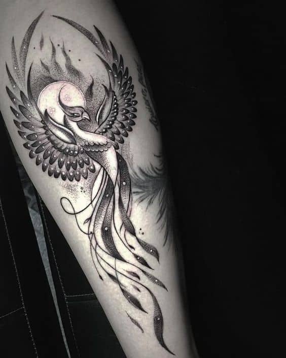 Phoenix arm tattoos for women