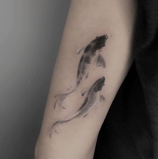 Realistic Yin and Yang tattoo